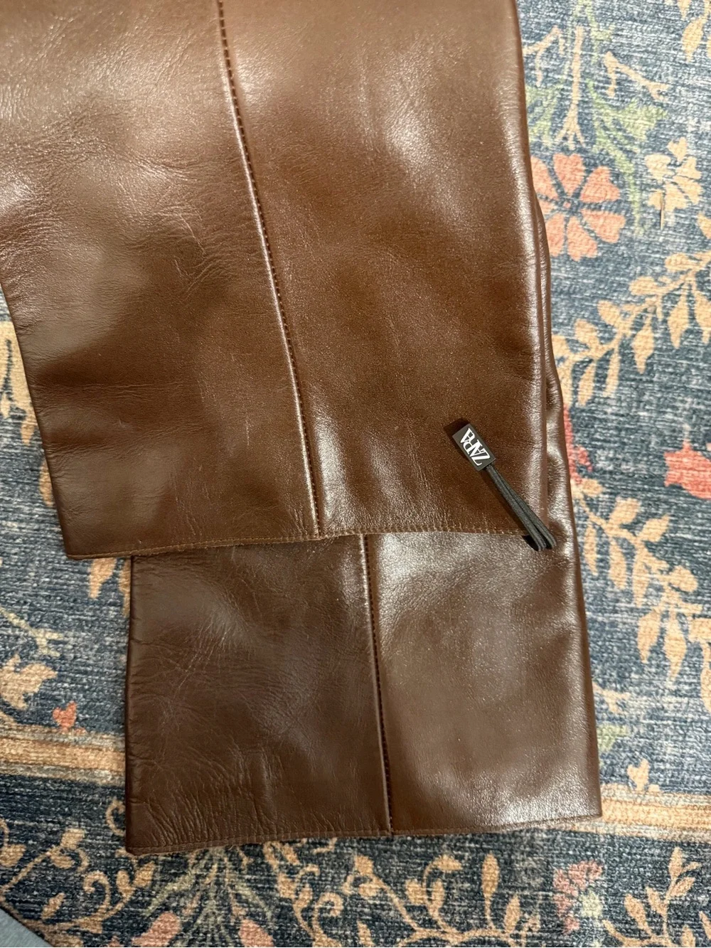 Viral Zara Knee-High Lug Sole Boots in Brown